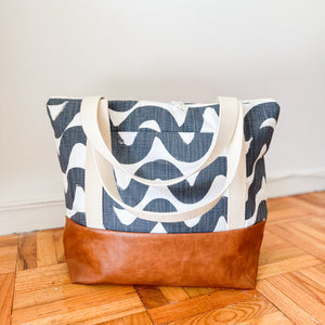 Tote Bag - Dark Blue Squiggles