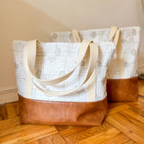 Tote Bag - Greige Geo