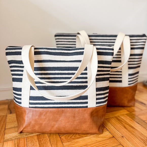 Tote Bag - Bold Natural Stripe